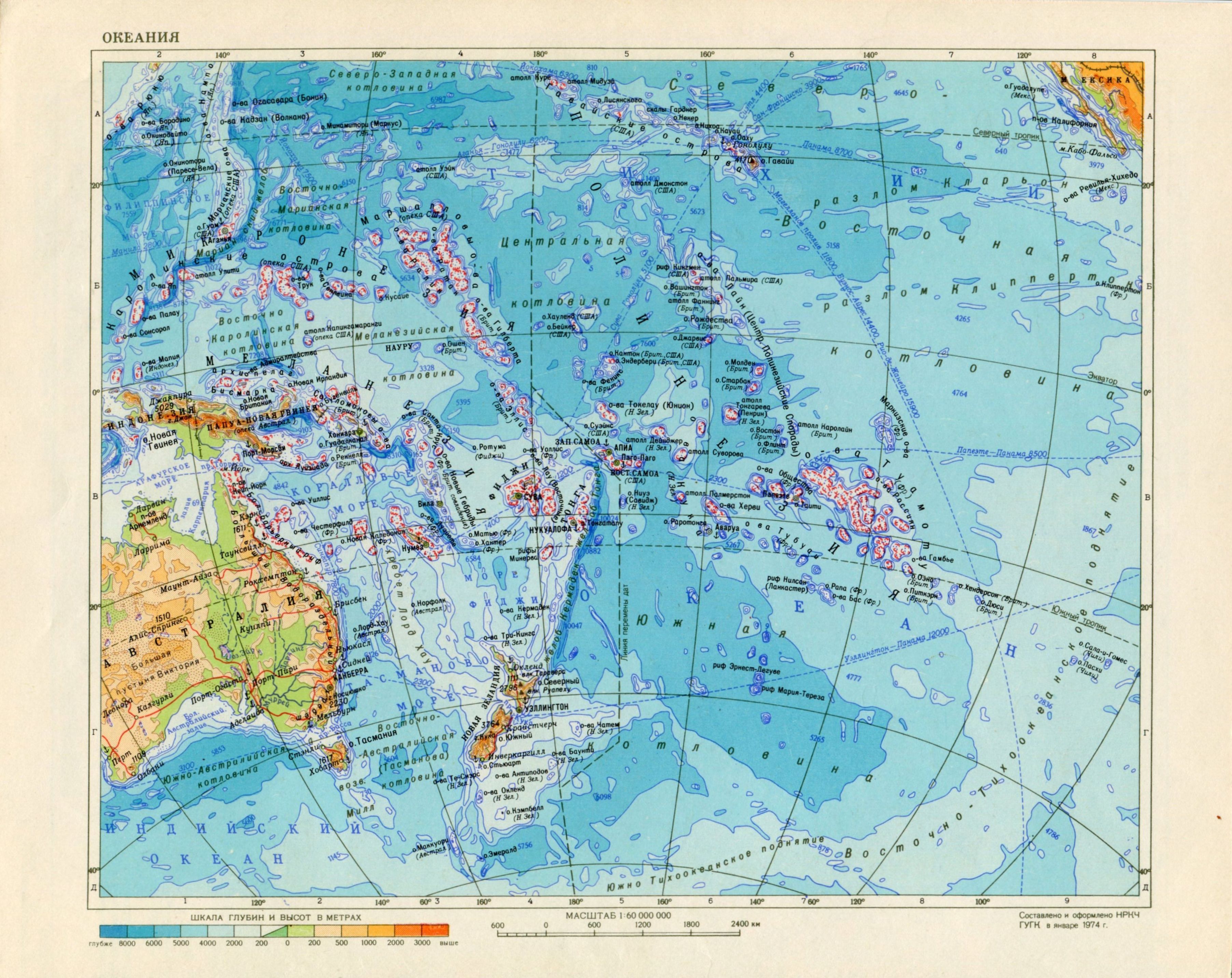 Восточная часть тихого океана. Физическая карта Тихого океана. Тихий океан физическая карта подробная. Западная часть Тихого океана на карте.